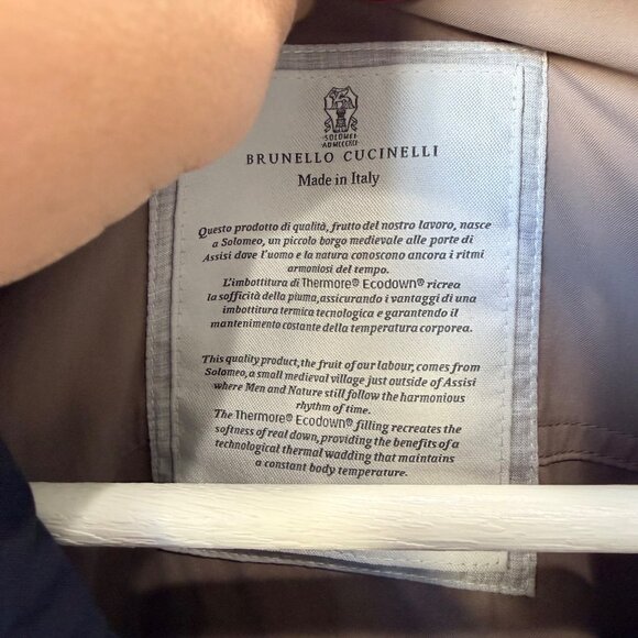 Brunello Cucinelli Quilted Nylon Shirt Jacket – Size M, Navy - Picture 8 of 14